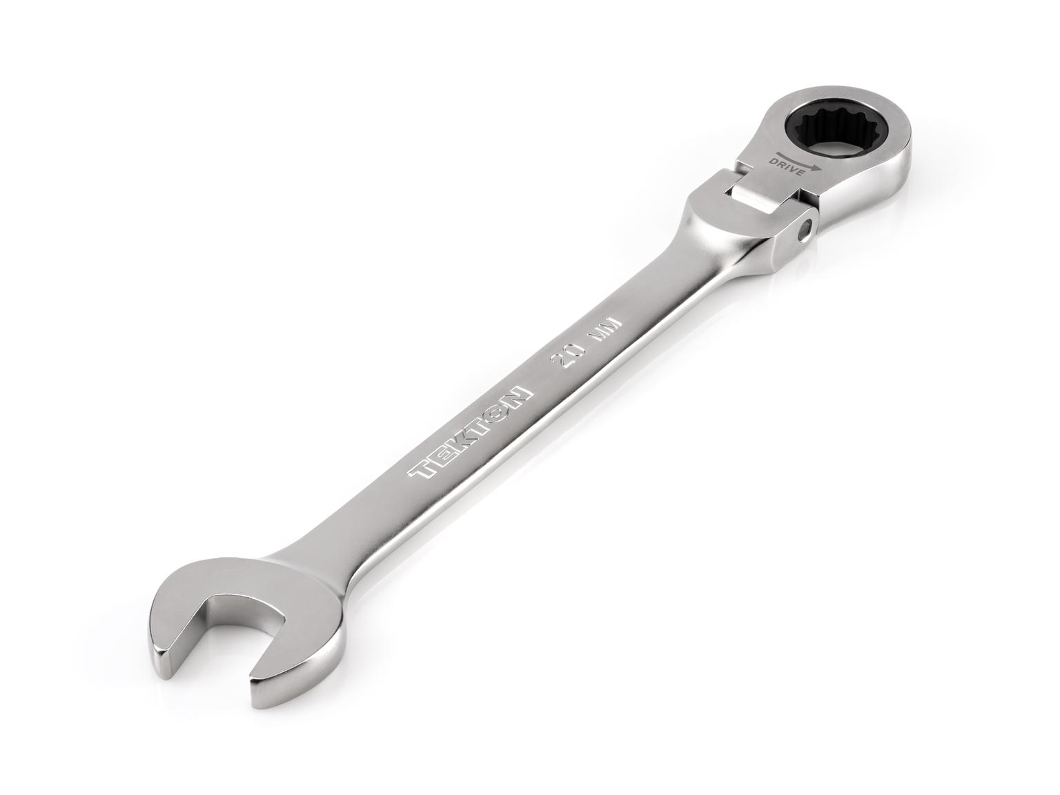 TEKTON WRC26420-T 20 mm Flex Head 12-Point Ratcheting Combination Wrench