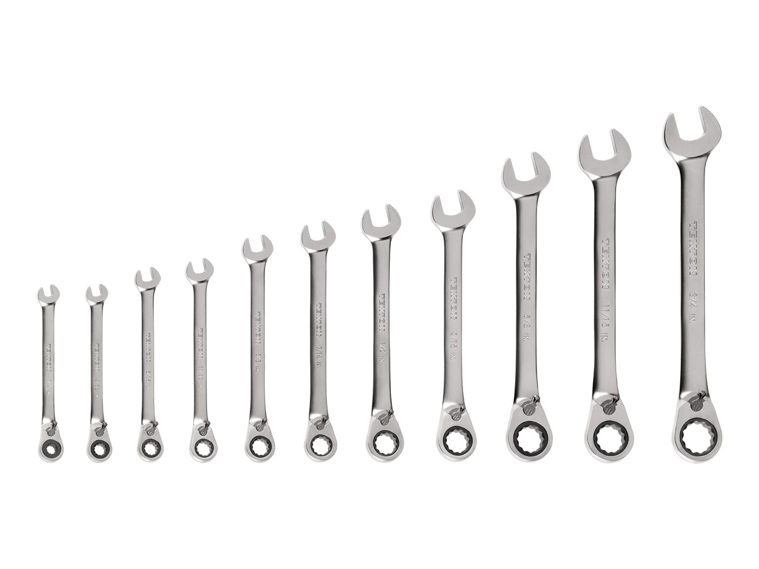 Reversible 12-Point Ratcheting Combination Wrench Set (11-Piece)