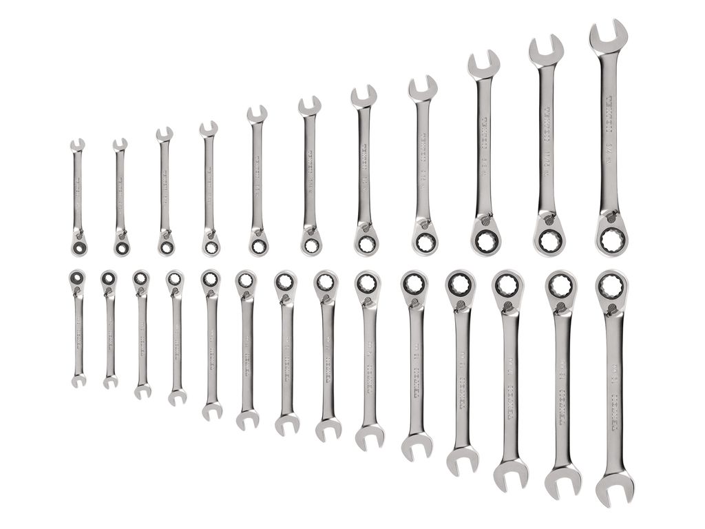 25Piece Reversible Ratcheting Wrench Set TEKTON