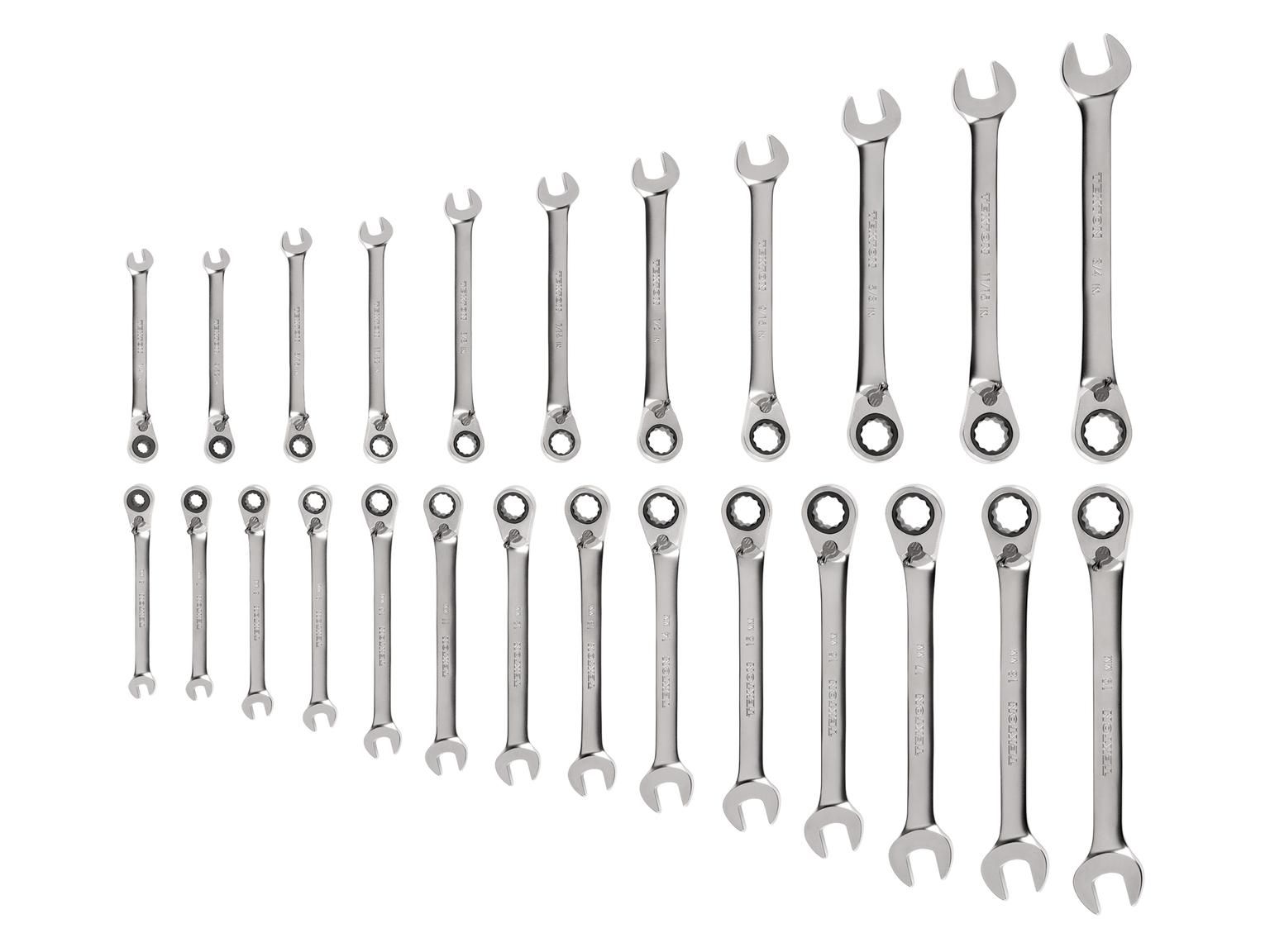 Reversible 12-Point Ratcheting Combination Wrench Set (25-Piece)