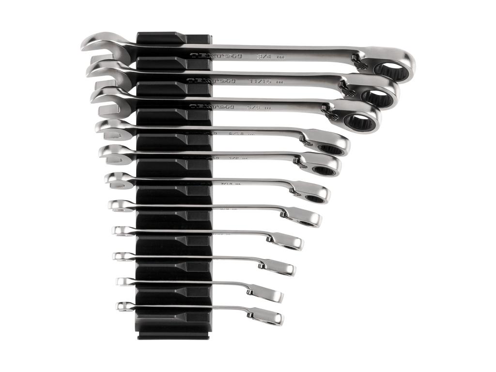 11Piece Reversible Ratcheting Wrench Set with Organizer TEKTON