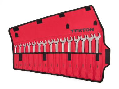 Combination Wrench Set with Pouch, 15-Piece (8-22 mm) 