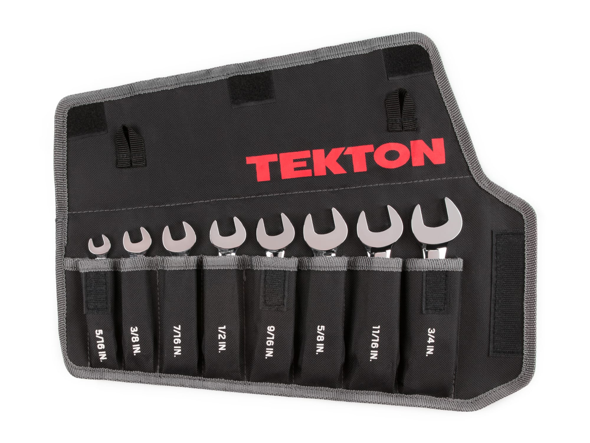 Stubby Ratcheting Combination Wrench Set, 8-Piece (Pouch) | TEKTON