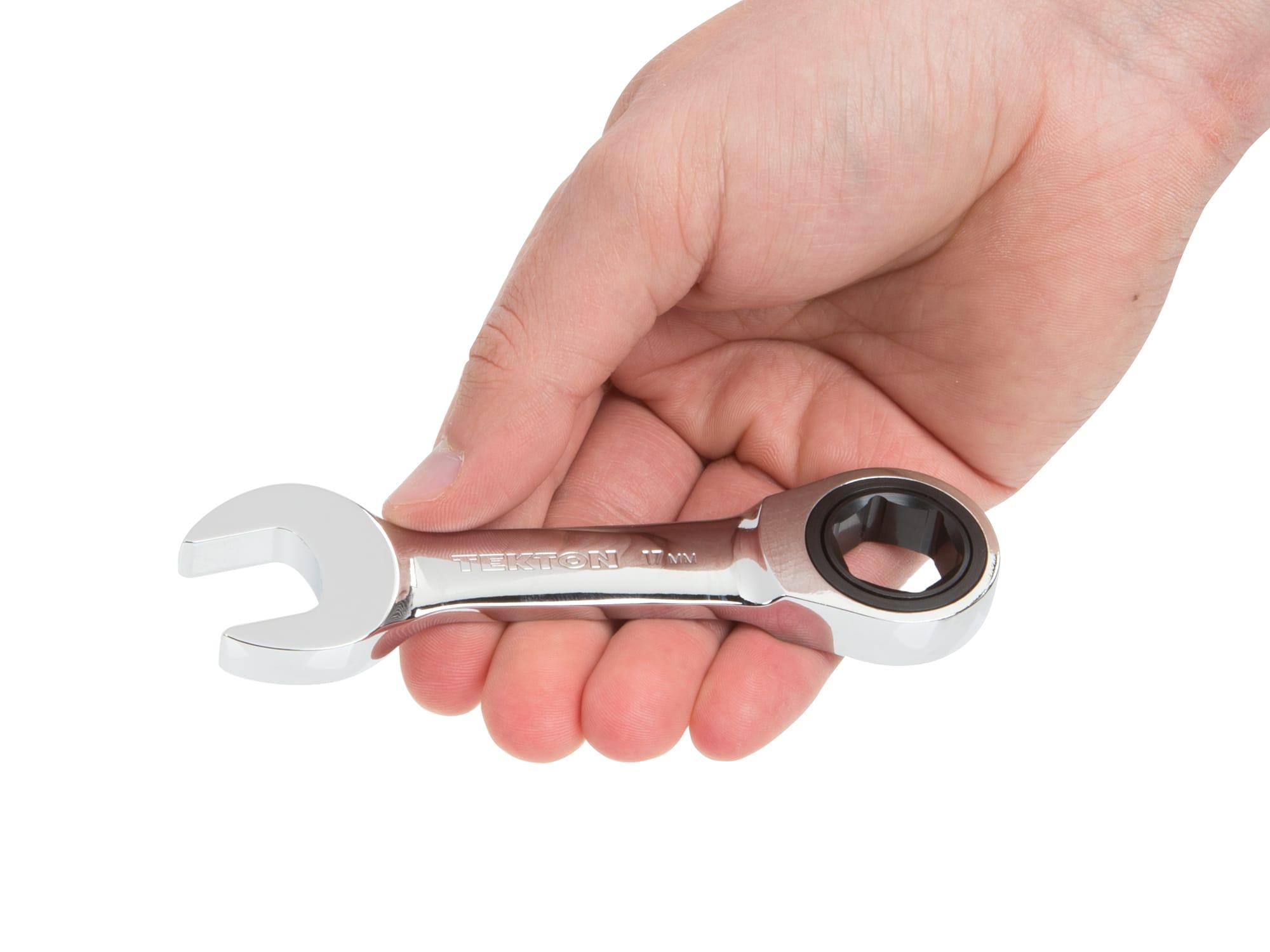 TEKTON WRN50117-T 17 mm Stubby Ratcheting Combination Wrench