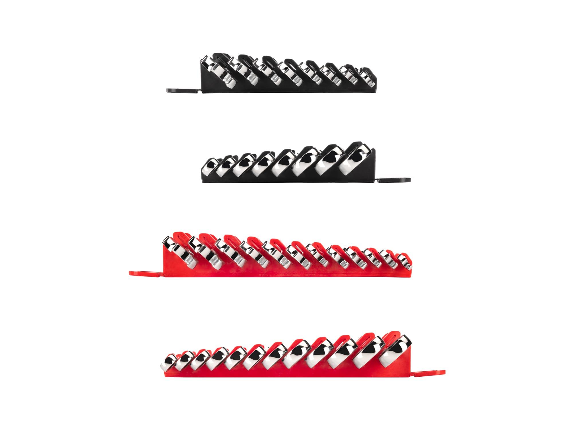 TEKTON WRN50321-T Stubby Ratcheting Combination Wrench Set with Holder, 20-Piece (5/16-3/4 in., 8-19 mm)