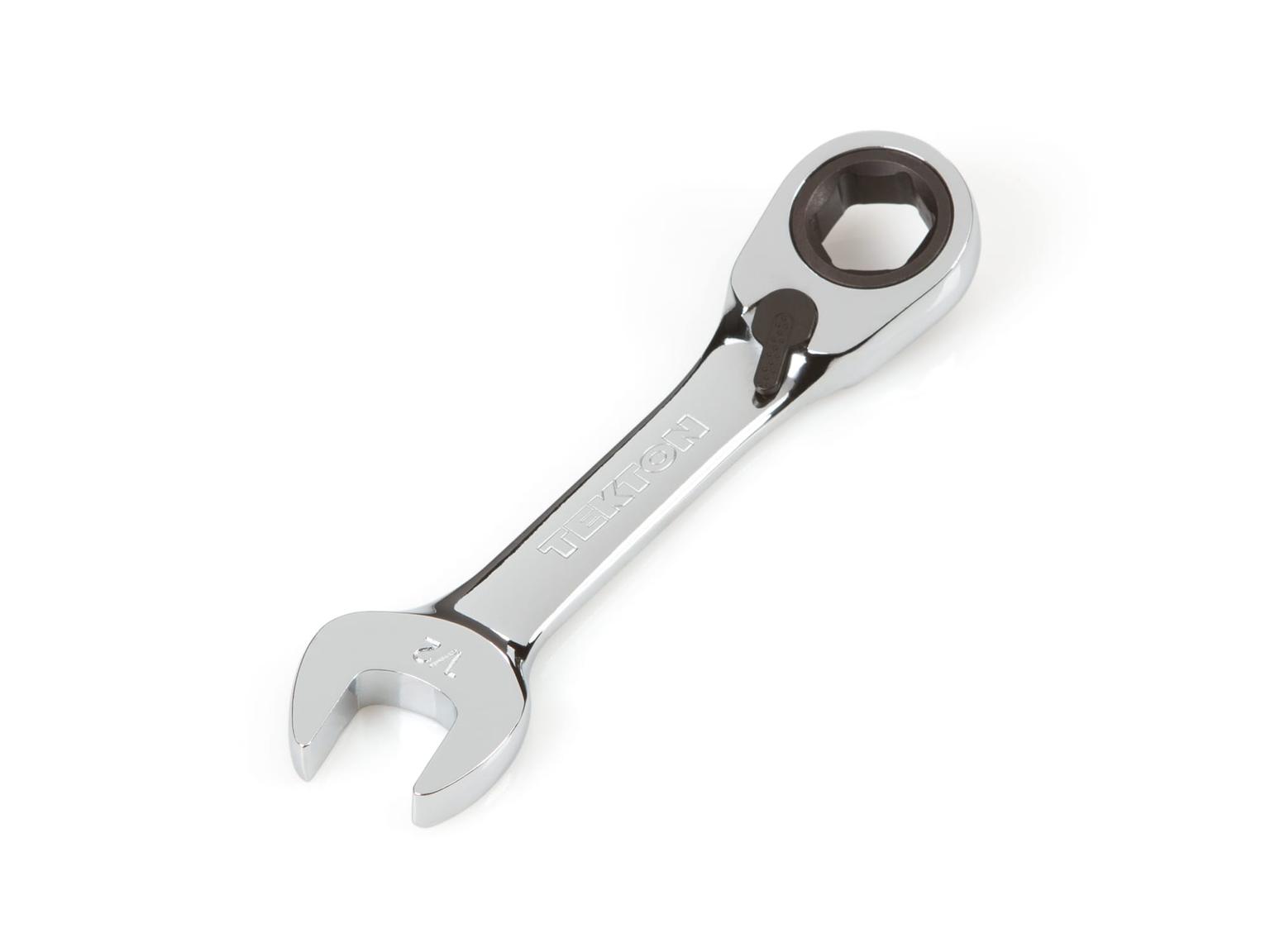 TEKTON WRN51010-T 1/2 Inch Stubby Reversible Ratcheting Combination Wrench