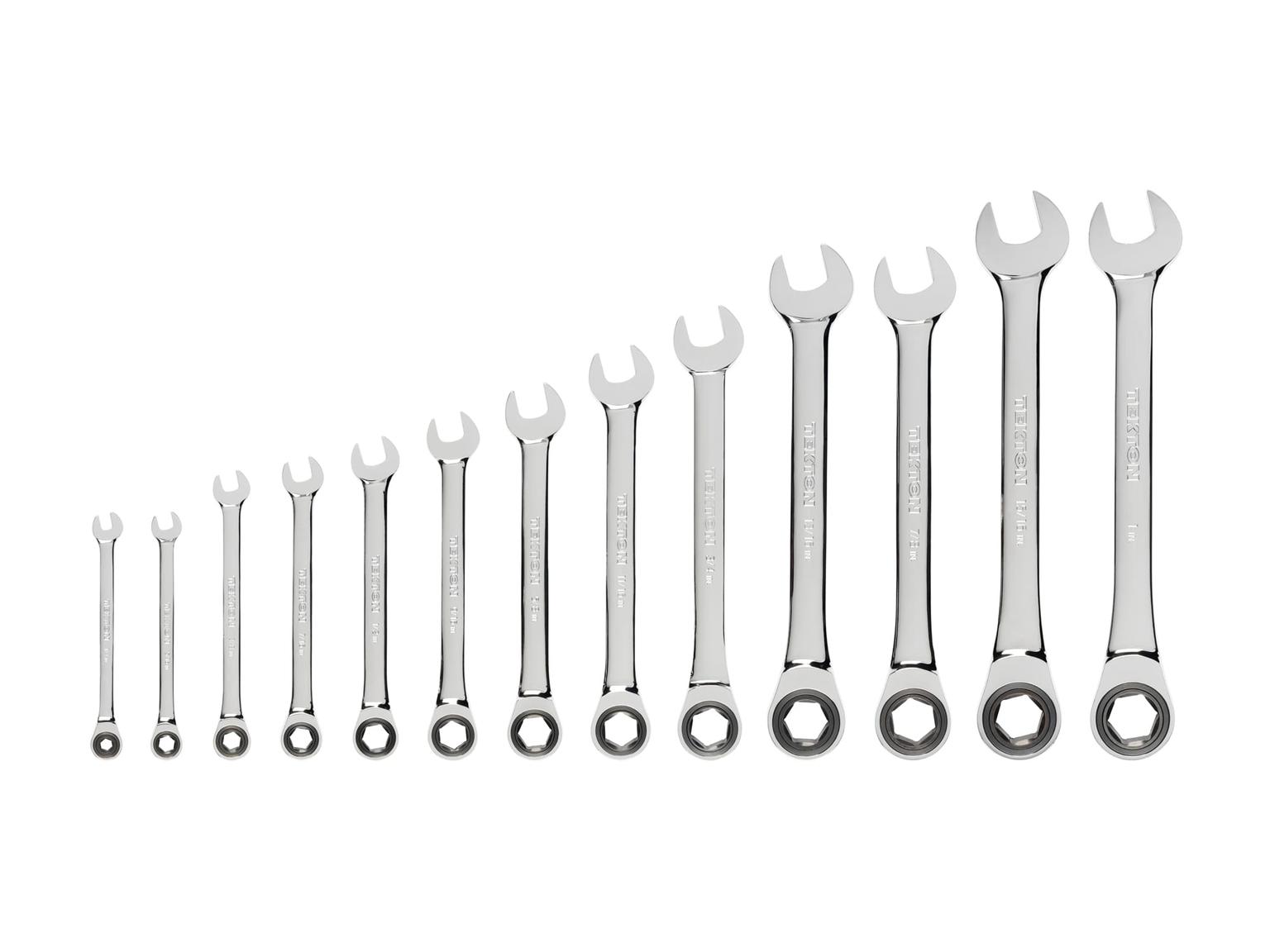 TEKTON WRN53061-T Ratcheting Combination Wrench Set, 13-Piece (1/4-1 in.)