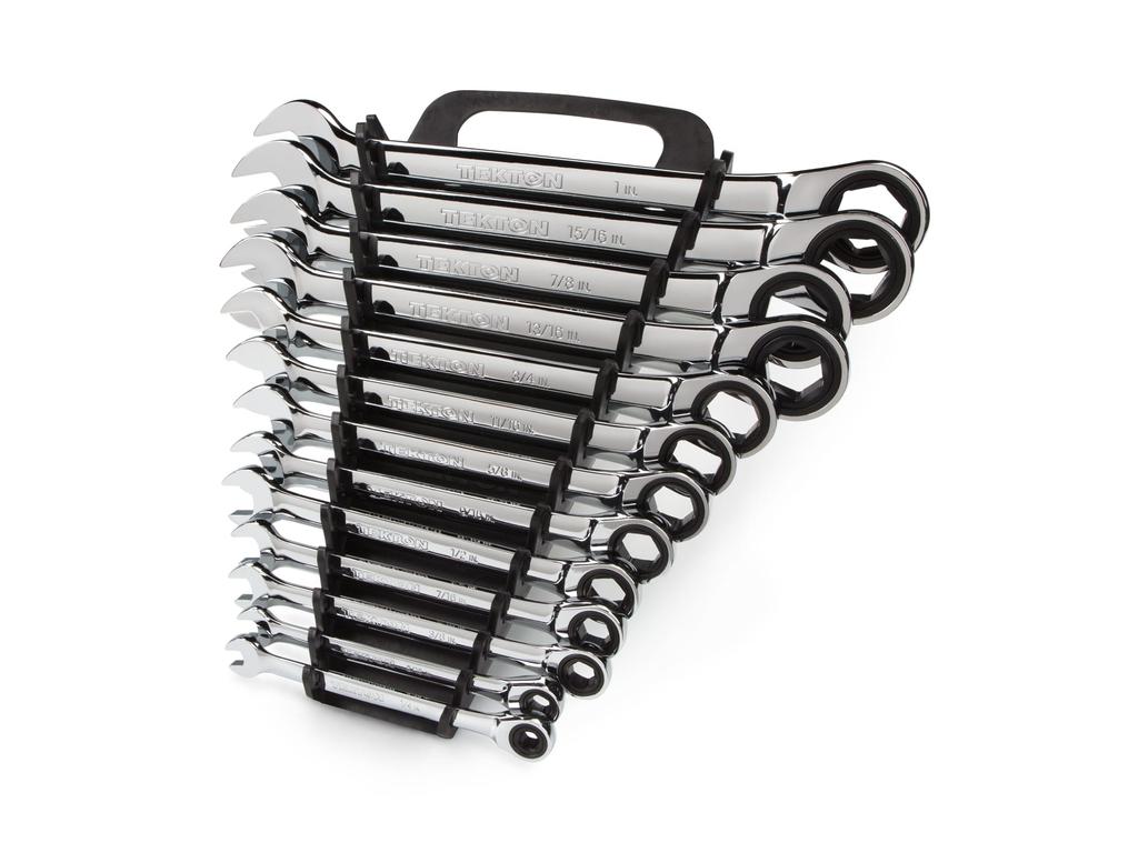 Ratcheting Combination Wrench Set, 13-Piece (Holder) | TEKTON | WRN53071