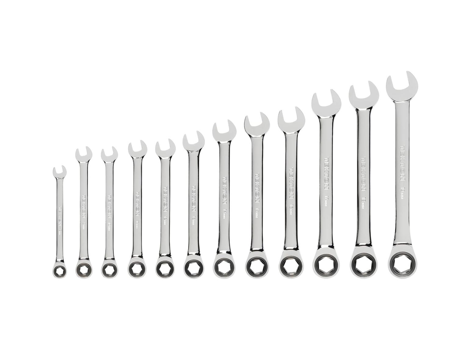 TEKTON WRN53160-T Ratcheting Combination Wrench Set, 12-Piece (8-19 mm)