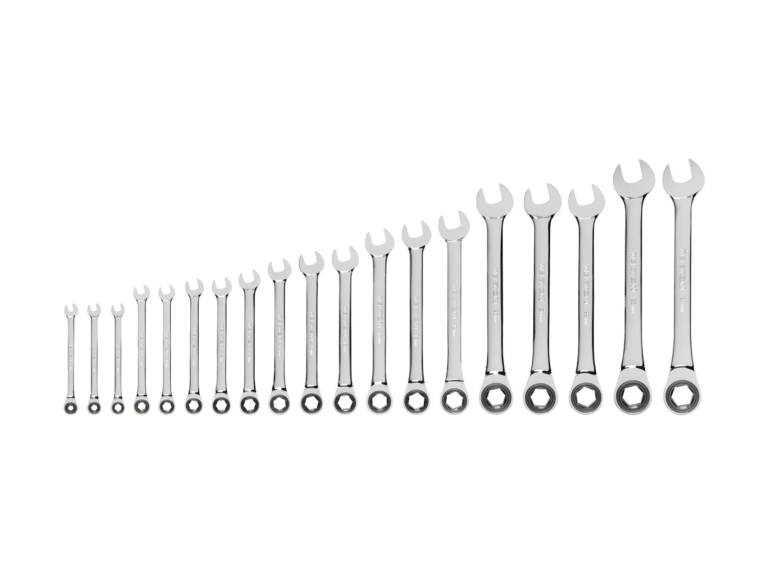 TEKTON WRN53162-T Ratcheting Combination Wrench Set, 19-Piece (6-24 mm)