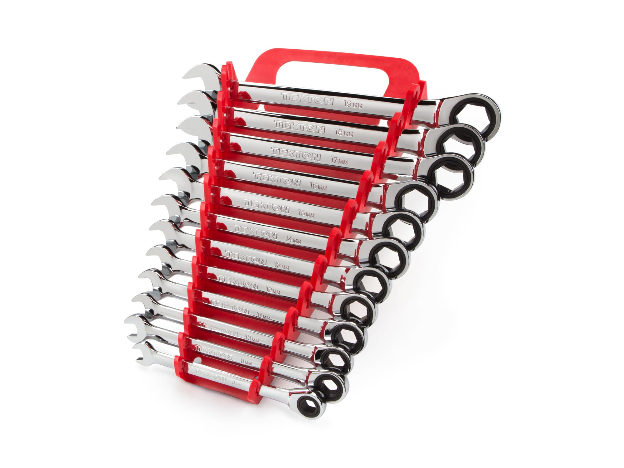 Ratcheting Combination Wrench Set, 12-Piece (Holder) | TEKTON