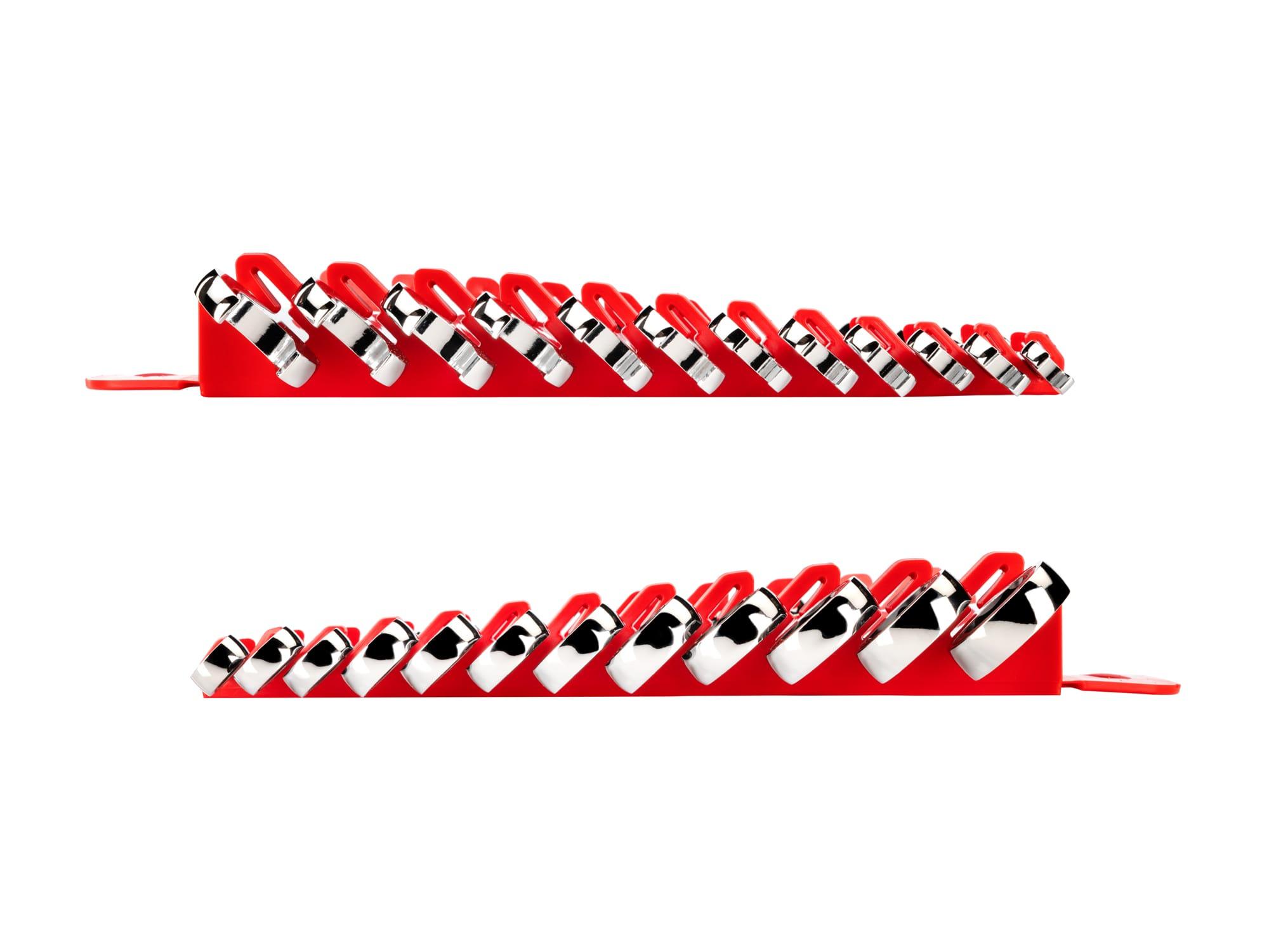 TEKTON WRN53170-T Ratcheting Combination Wrench Set with Holder, 12-Piece (8-19 mm)