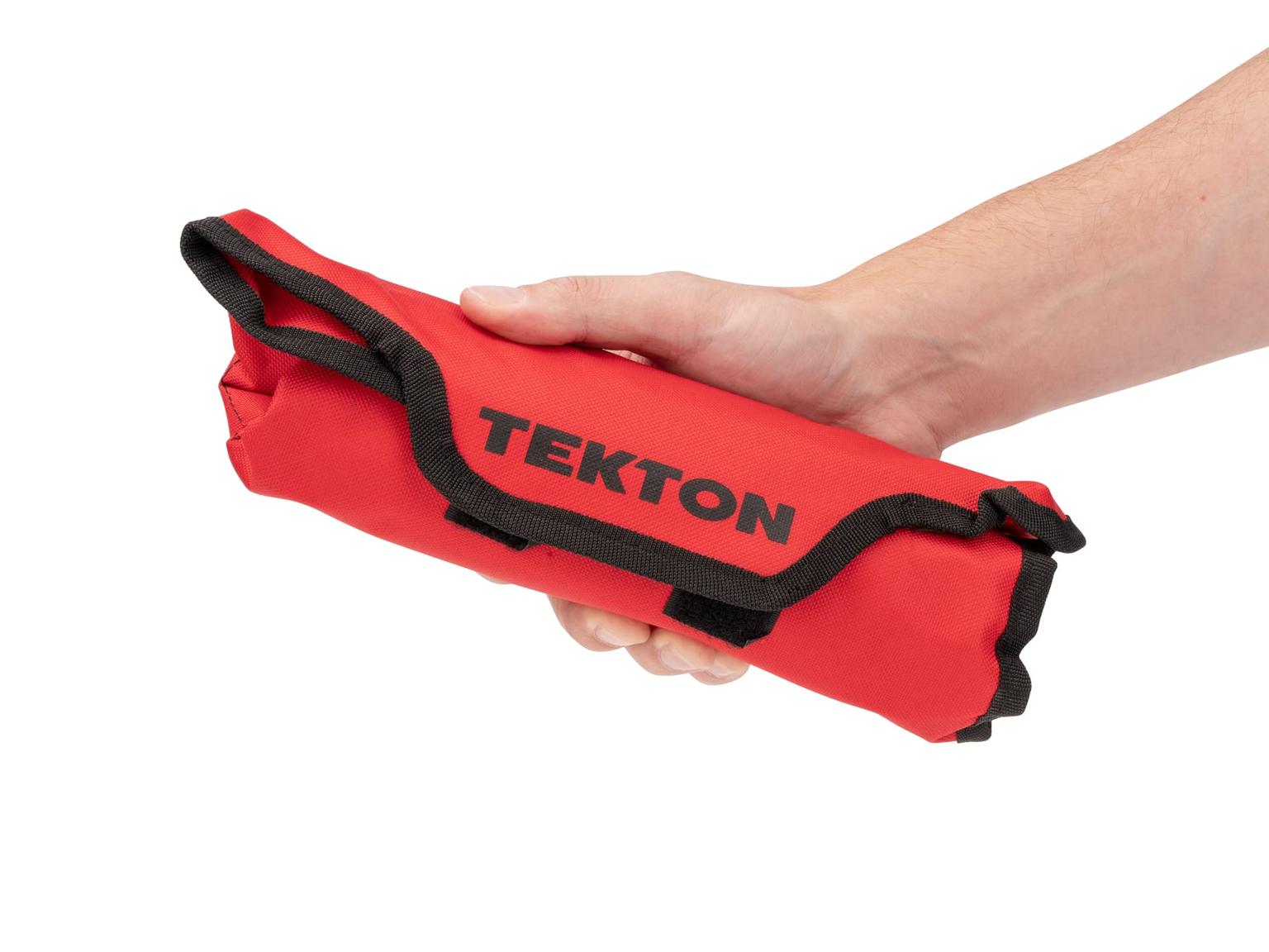 TEKTON WRN53190-T Ratcheting Combination Wrench Set with Pouch, 12-Piece (8-19 mm)