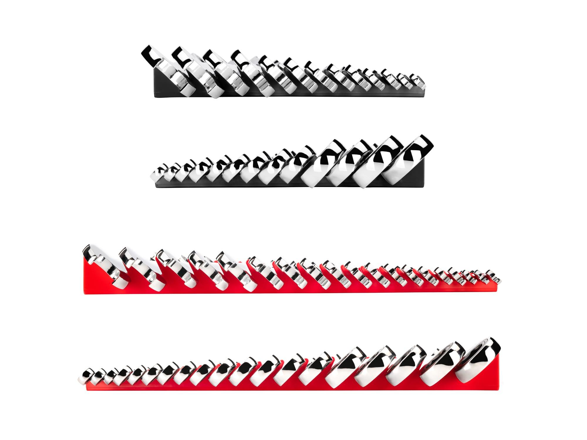 TEKTON WRN53341-T Ratcheting Combination Wrench Set with Rack, 32-Piece (1/4-1 in., 6-24 mm)