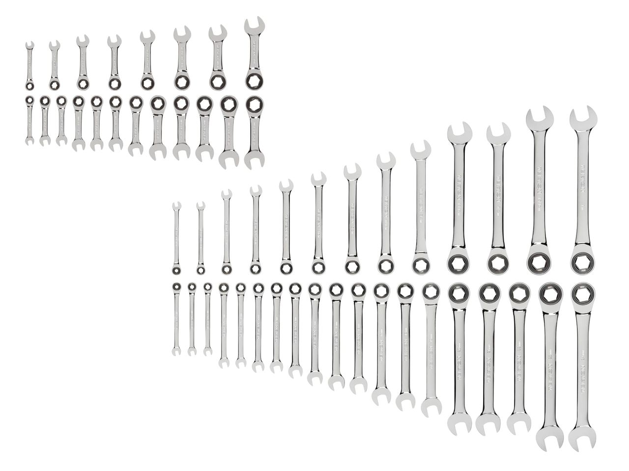 Stubby and Standard Length Ratcheting Wrench Set (52Piece) TEKTON