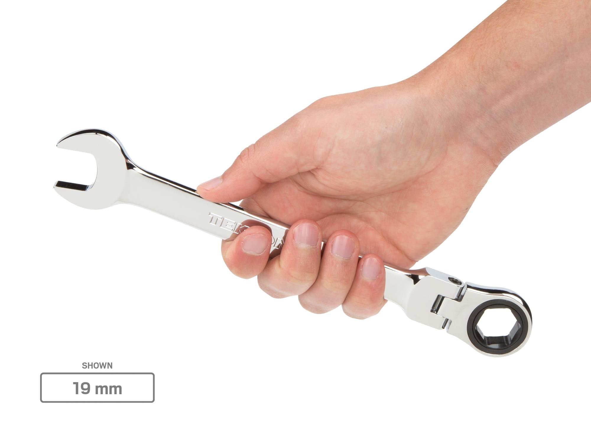 TEKTON WRN57162-T Flex Ratcheting Combination Wrench Set, 19-Piece (6-24 mm)