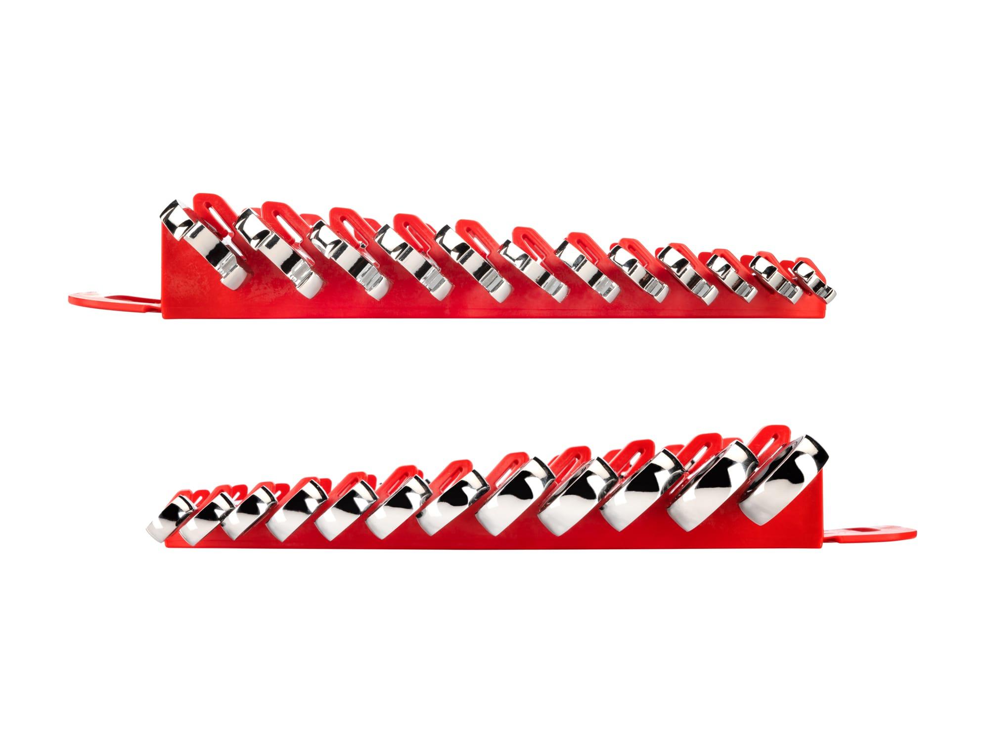 TEKTON WRN57170-T Flex Ratcheting Combination Wrench Set with Holder, 12-Piece (8-19 mm)