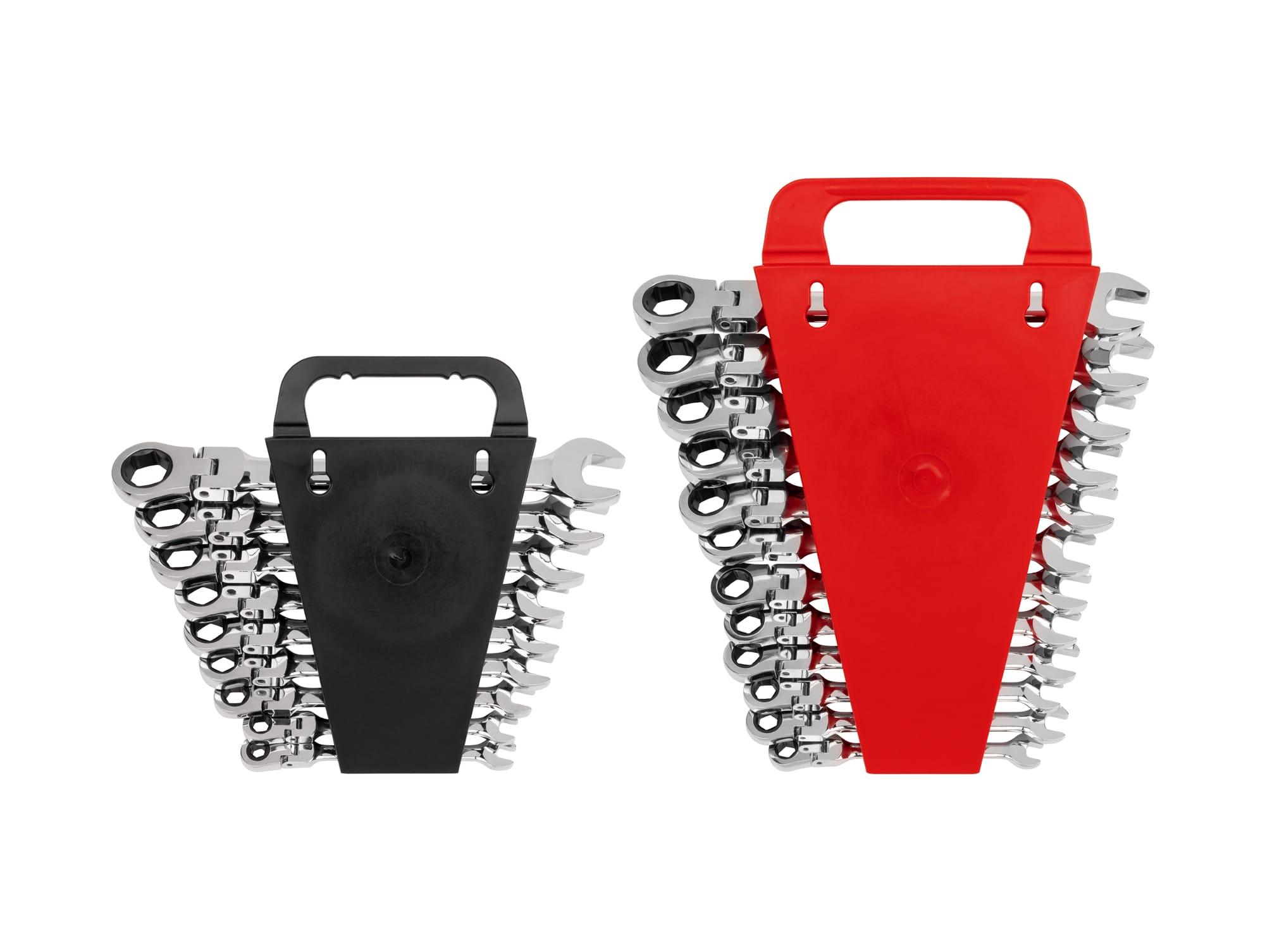 TEKTON WRN57321-T Flex Ratcheting Combination Wrench Set with Holder, 21-Piece (1/4-3/4 in., 8-19 mm)