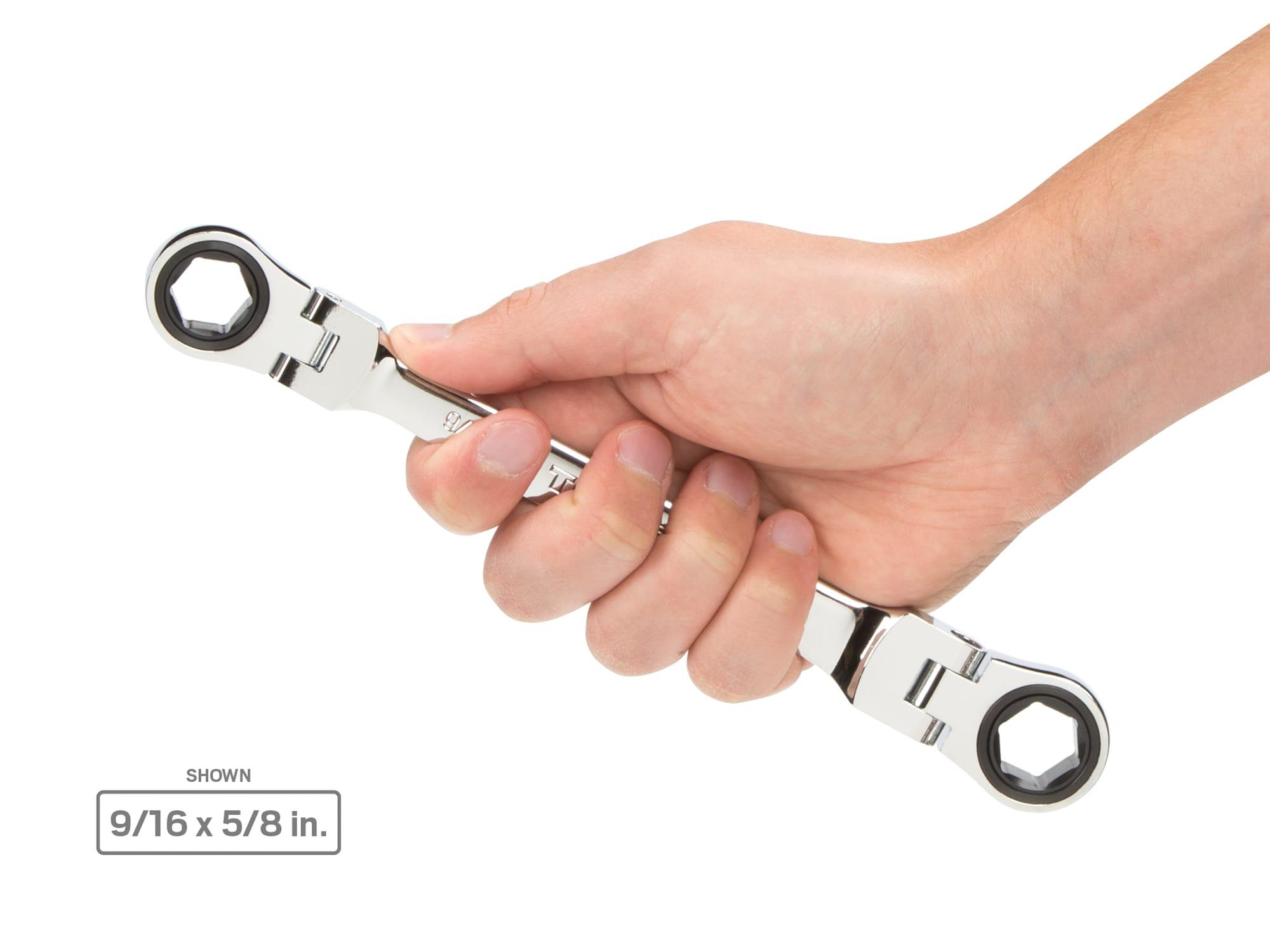 TEKTON WRN76052-T Flex Ratcheting Box End Wrench Set, 4-Piece (5/16-3/4 in.)
