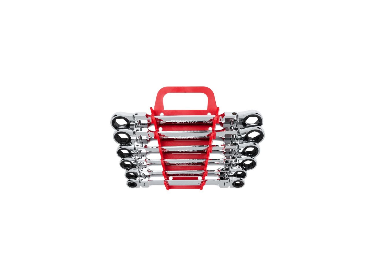 Flex Ratcheting Box End Wrench Set, 6Piece (Holder) TEKTON WRN76164