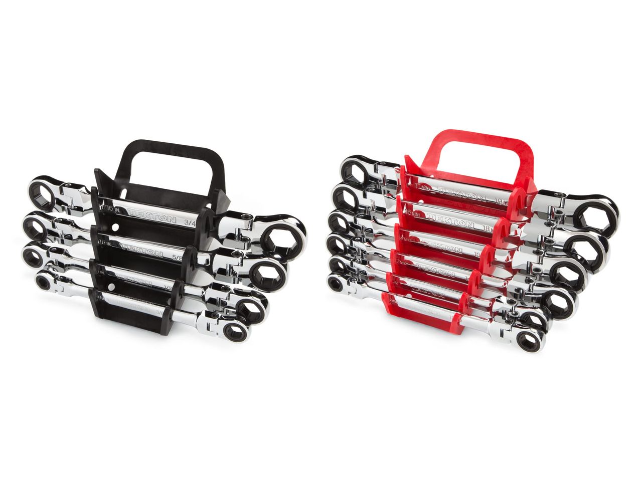 Flex Ratcheting Box End Wrench Set, 10Piece (Holder) TEKTON WRN76321