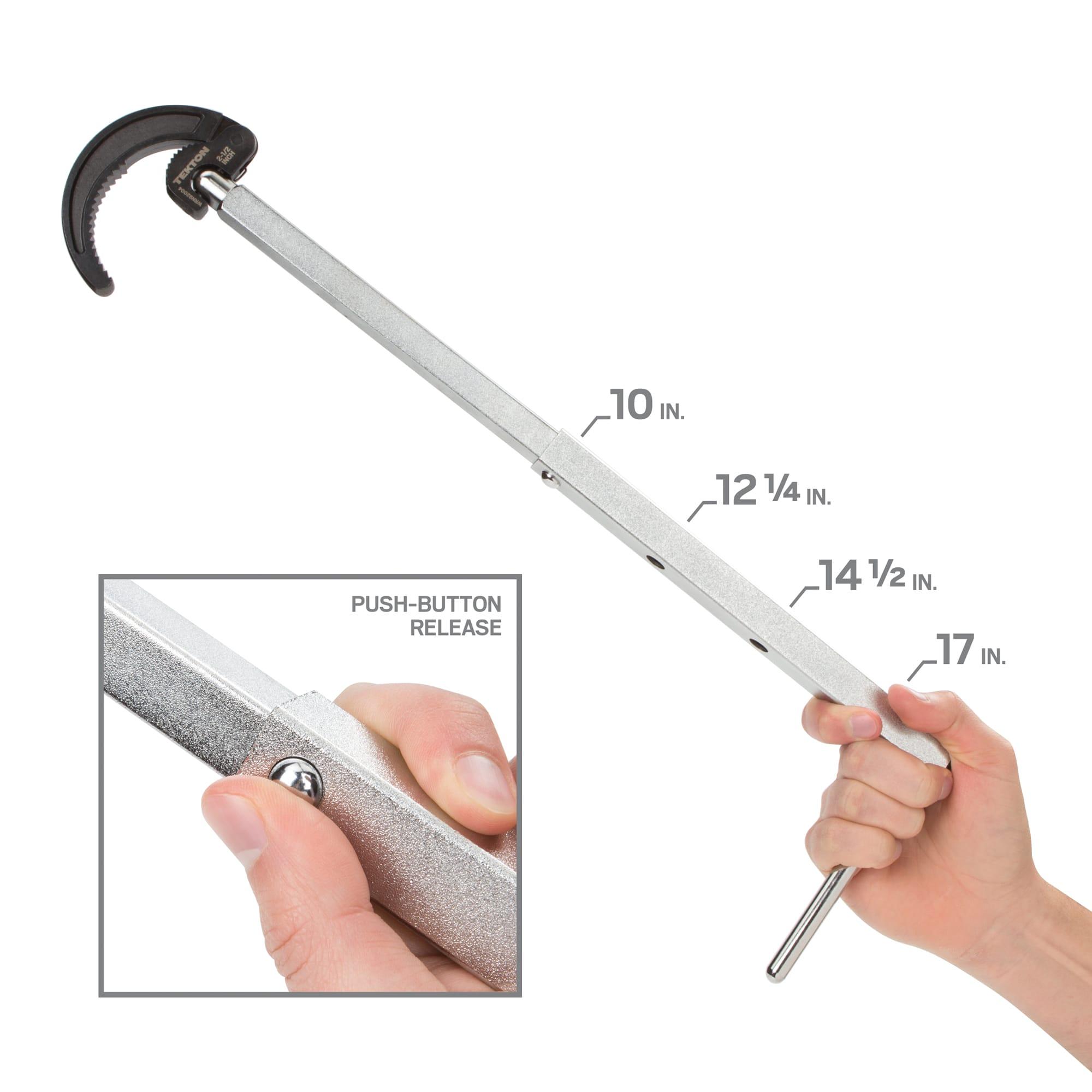 TEKTON WRN92004 10 to 17 Inch Telescoping Basin Wrench (7/8 - 2-1/2 in.)