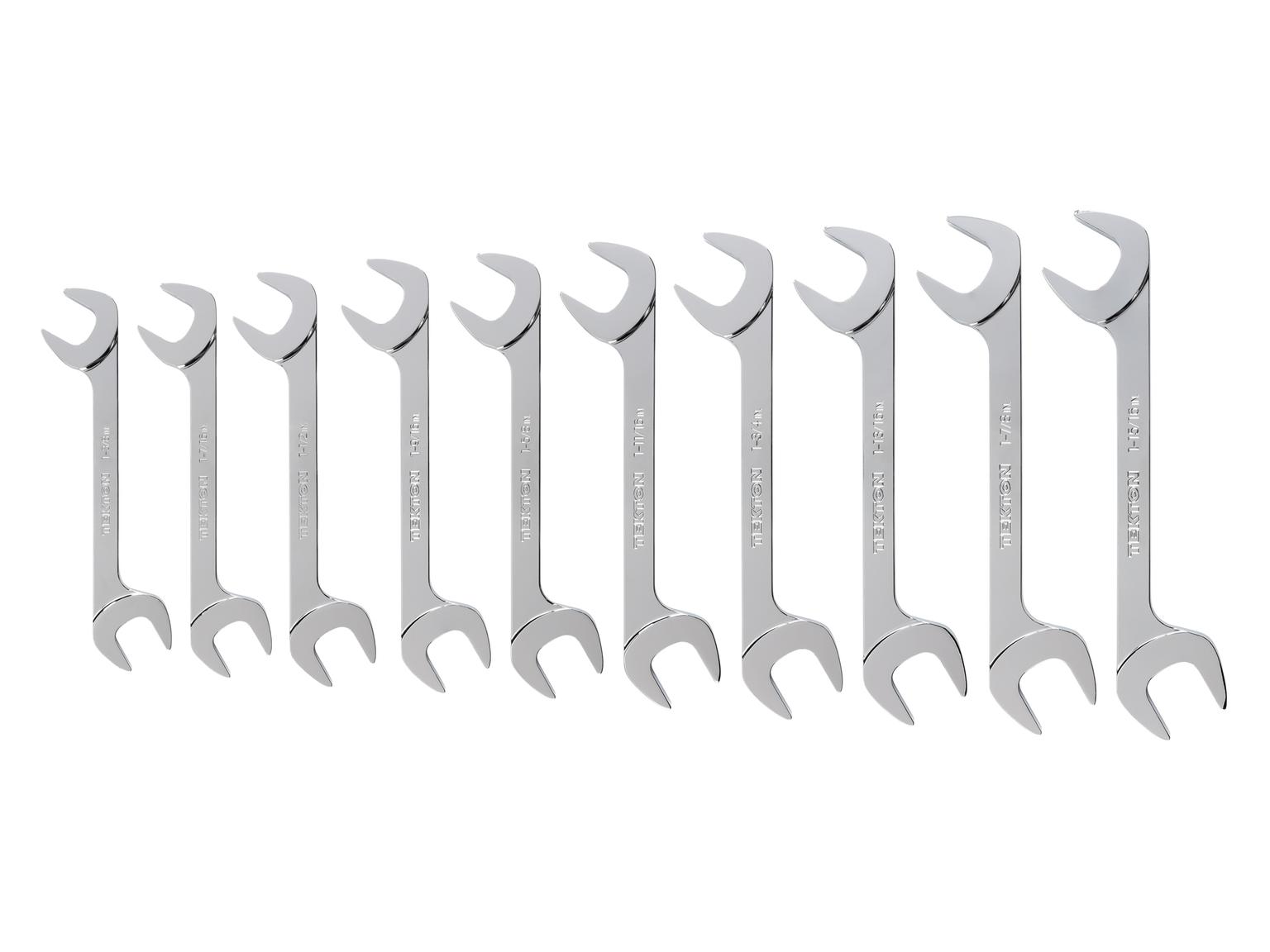 TEKTON X24 Angle Head Open End Wrench Set, 10-Piece (1-3/8 - 1-15/16 in.)