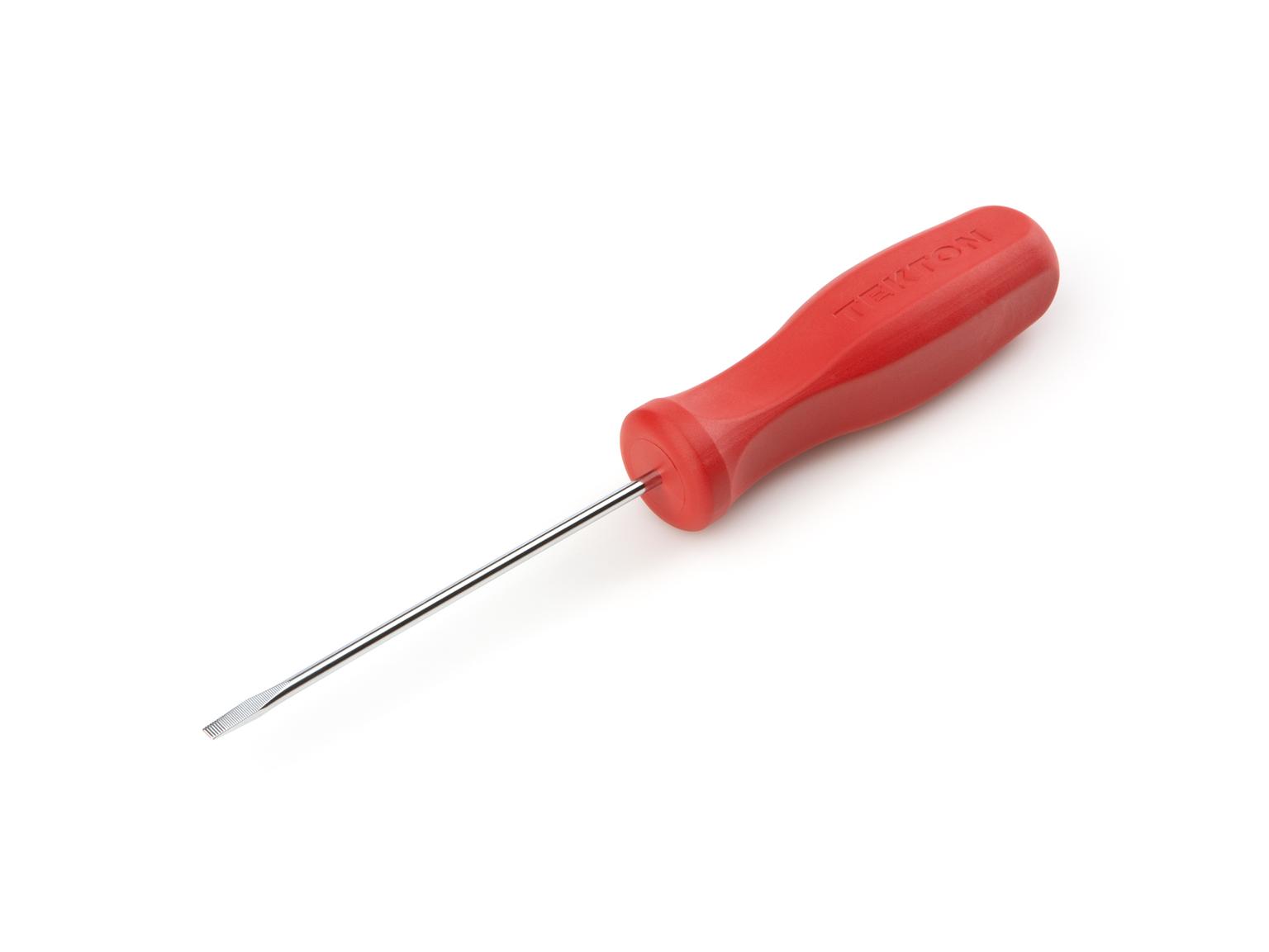 TEKTON X72 1/8 Inch Slotted Hard Handle Screwdriver (Large Handle)